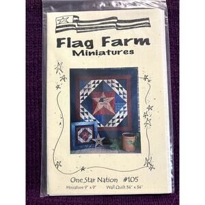 quilt pattern flag farm miniatures wall quilt #105